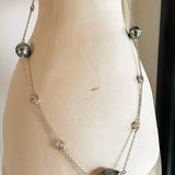 Collier Topazes & Perles Tahiti