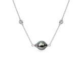Collier Topazes & Perles Tahiti