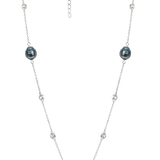 Collier Topazes & Perles Tahiti