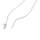Aqua Necklace - 9-10mm white freshwater pearls in sterling silver, 16.5-18in by Nishi Pearls, studio view, alternate angle