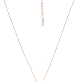 Blushed Heart Necklace - white mother-of-pearl in rose gold vermeil, 16.5-18in by Nishi Pearls, studio view, alternate angle
