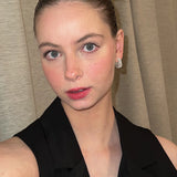 Celia Hoops - 3-4mm white round freshwater pearl earrings in sterling silver by Nishi Pearls, worn on a model