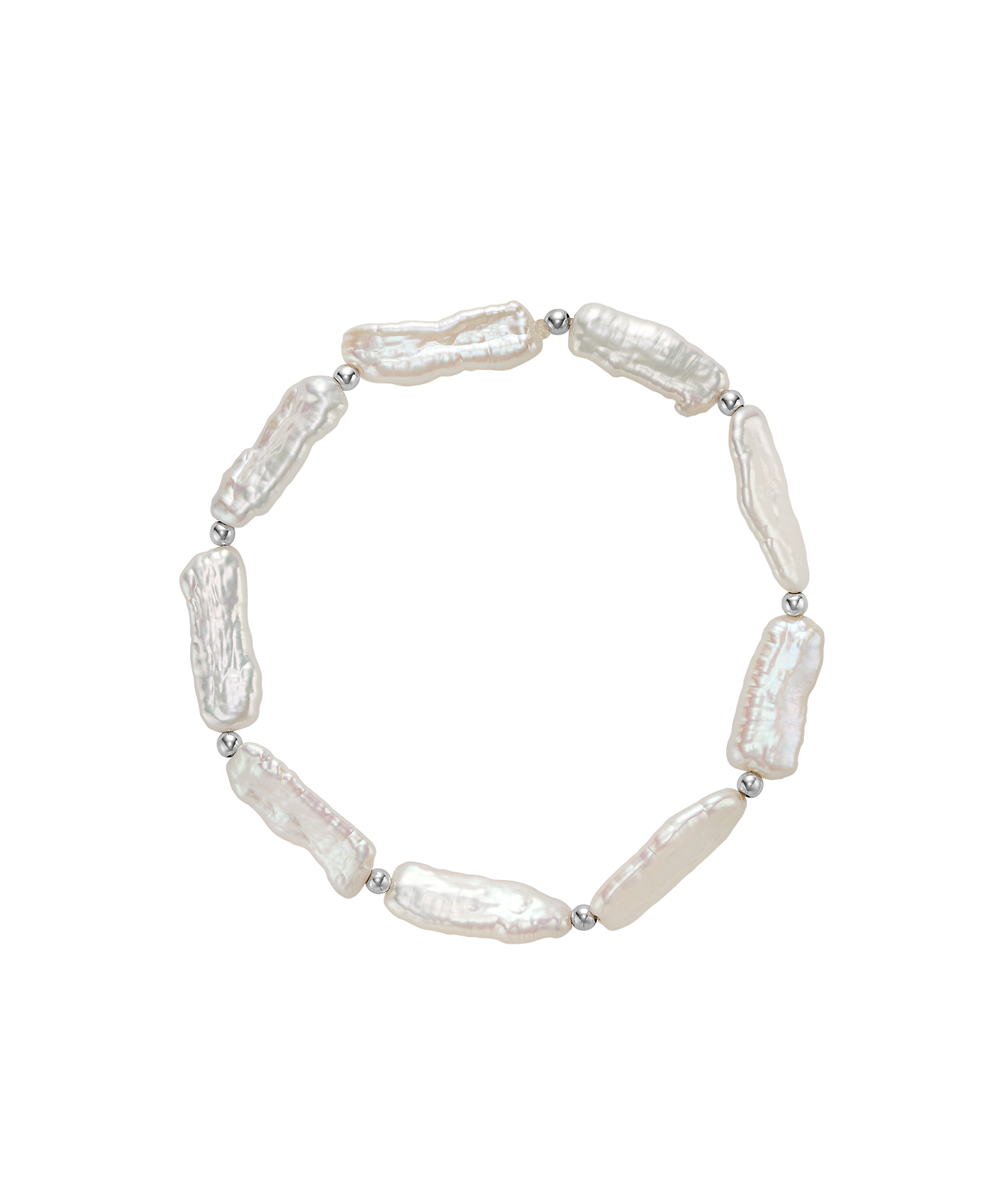Ciel Bracelet - white freshwater pearl bracelet in sterling silver by Nishi Pearls