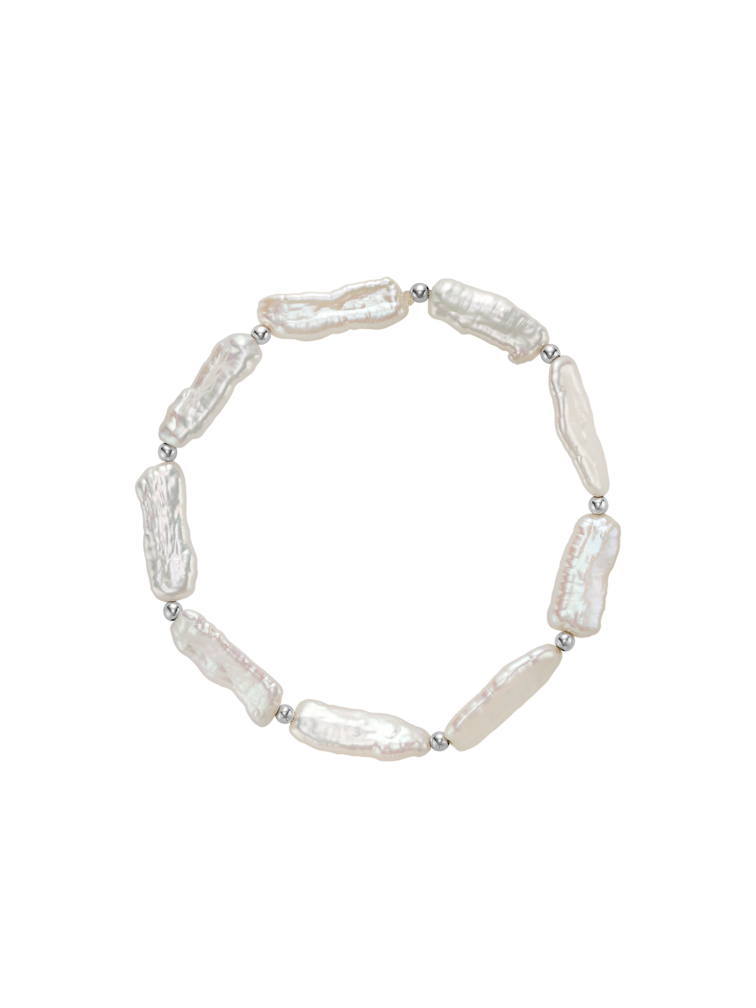 Ciel Bracelet - white freshwater pearl bracelet in sterling silver by Nishi Pearls