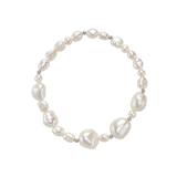 Cleo Bracelet - white freshwater pearl bracelet in sterling silver by Nishi Pearls