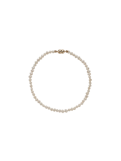 Clique Bracelet - white freshwater pearl bracelet in 14kt yellow gold by Nishi Pearls