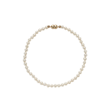 Cliquette Bracelet - white freshwater pearl bracelet in 14kt yellow gold by Nishi Pearls