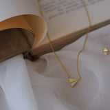 Golden Hour Necklace - white mother-of-pearl, yellow gold vermeil, 16.5-18in by Nishi Pearls, styled lifestyle photo