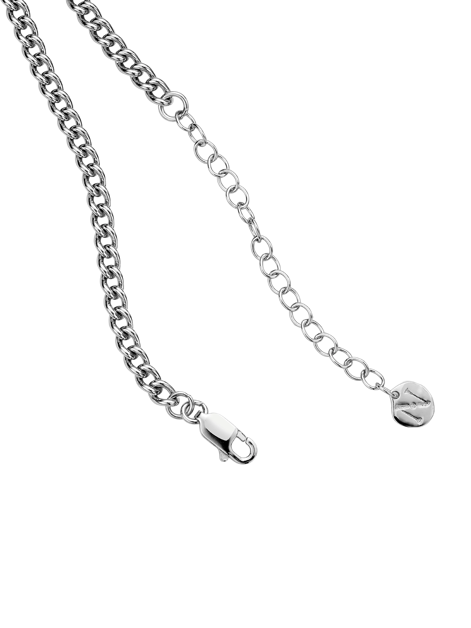 Harley Necklace - sterling silver adjustable chain and clasp by Nishi Pearls, close-up detail