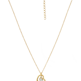 Hera Necklace - white mother-of-pearl necklace in yellow gold vermeil, 16-18.5in by Nishi Pearls, studio alternate angle