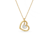 Hera Necklace - white mother-of-pearl necklace in yellow gold vermeil, 16-18.5in by Nishi Pearls, studio view