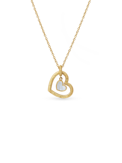 Hera Necklace - white mother-of-pearl necklace in yellow gold vermeil, 16-18.5in by Nishi Pearls, studio view
