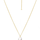 Holly Necklace - 16-17mm white baroque freshwater pearls in gold vermeil, 14-22in by Nishi Pearls, studio alternate angle