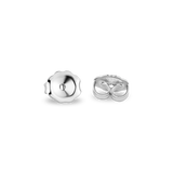 Silver domed butterfly earring backs