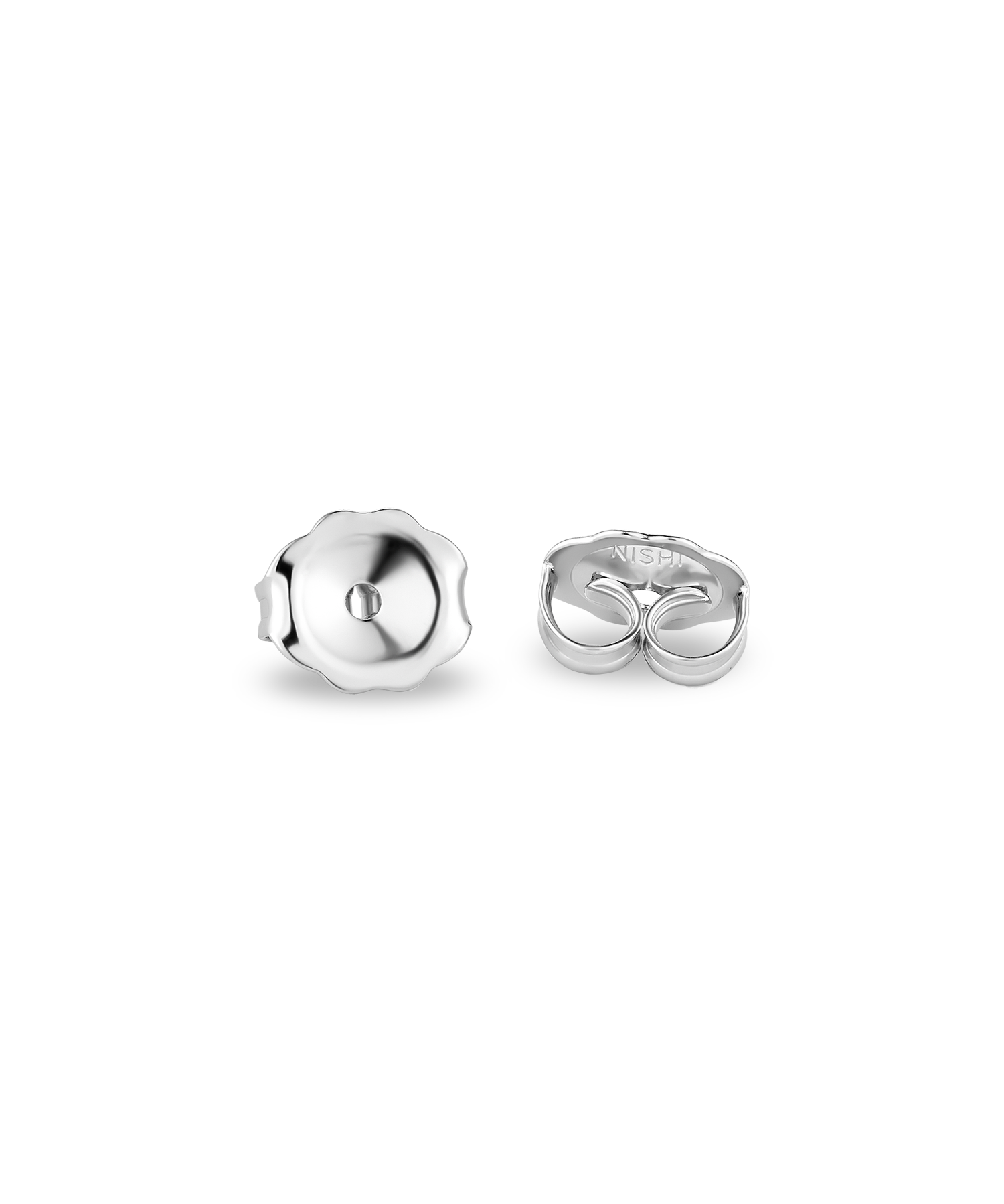 Silver domed butterfly earring backs