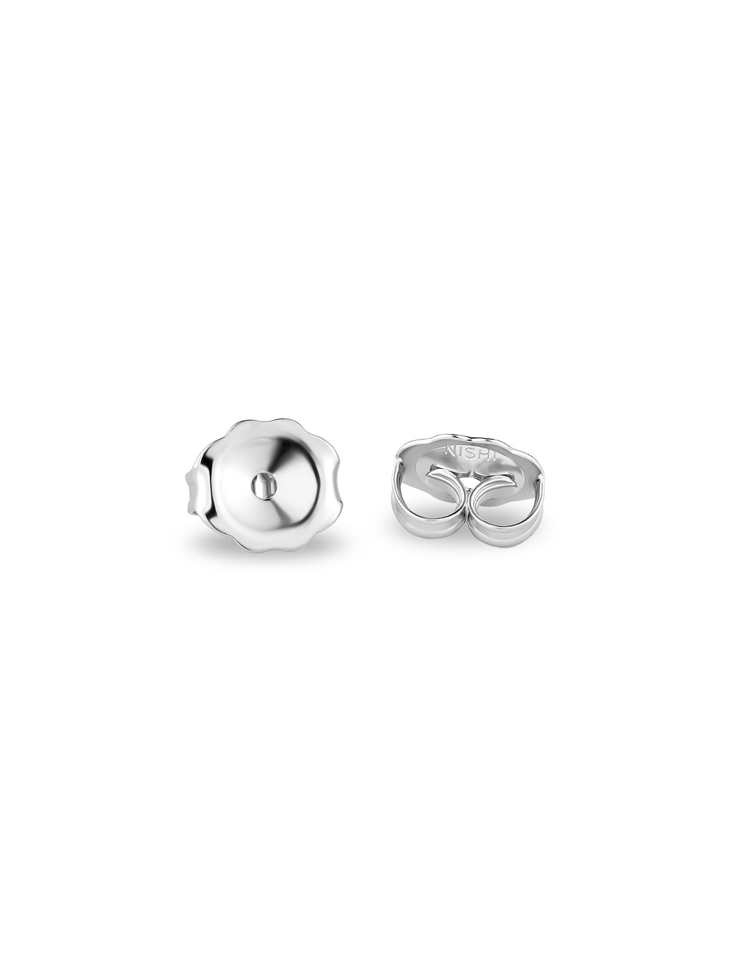 Silver domed butterfly earring backs