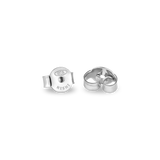 Silver rounded butterfly earring backs
